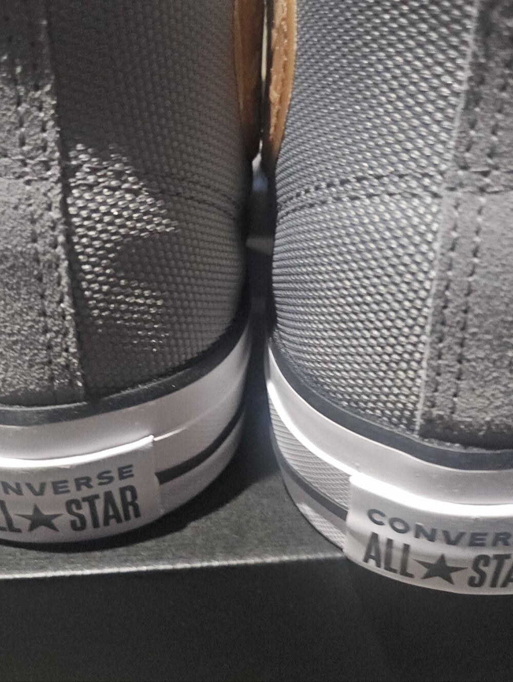 Converse Gray Canvas Low-Top Sneakers with Tan Patch - Picture 6 of 8